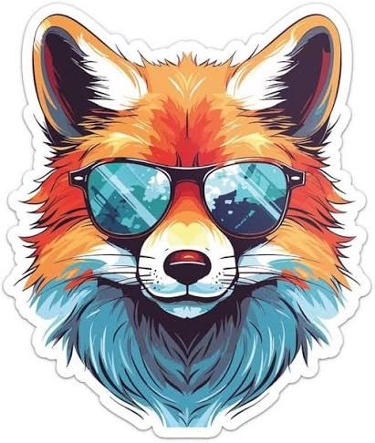 Cartoon fox in sunglasses